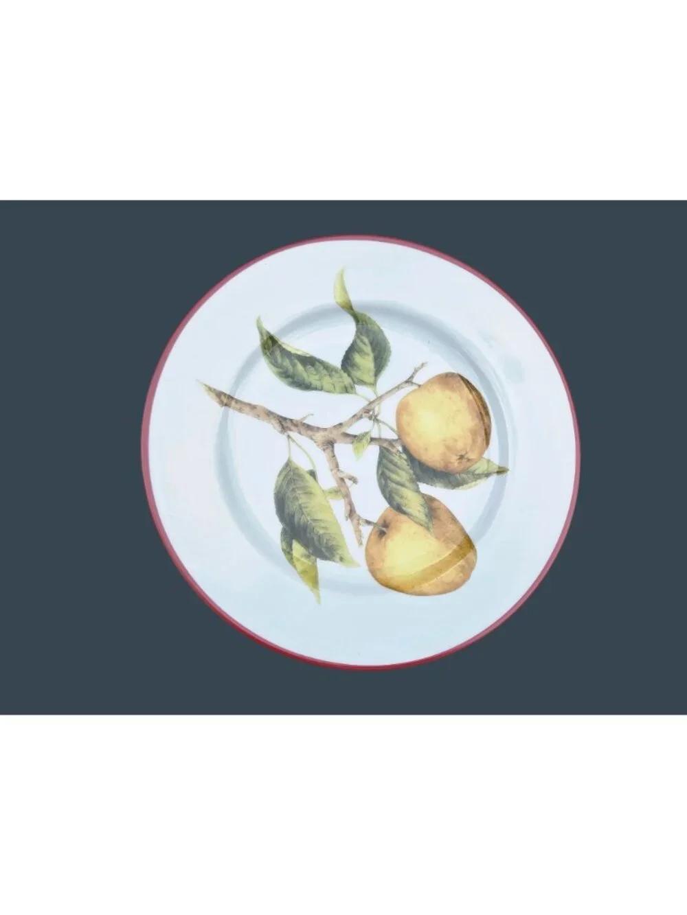 4 Williams Sonoma Apple Dessert Plates 4 Apple Orchard Motif Japan